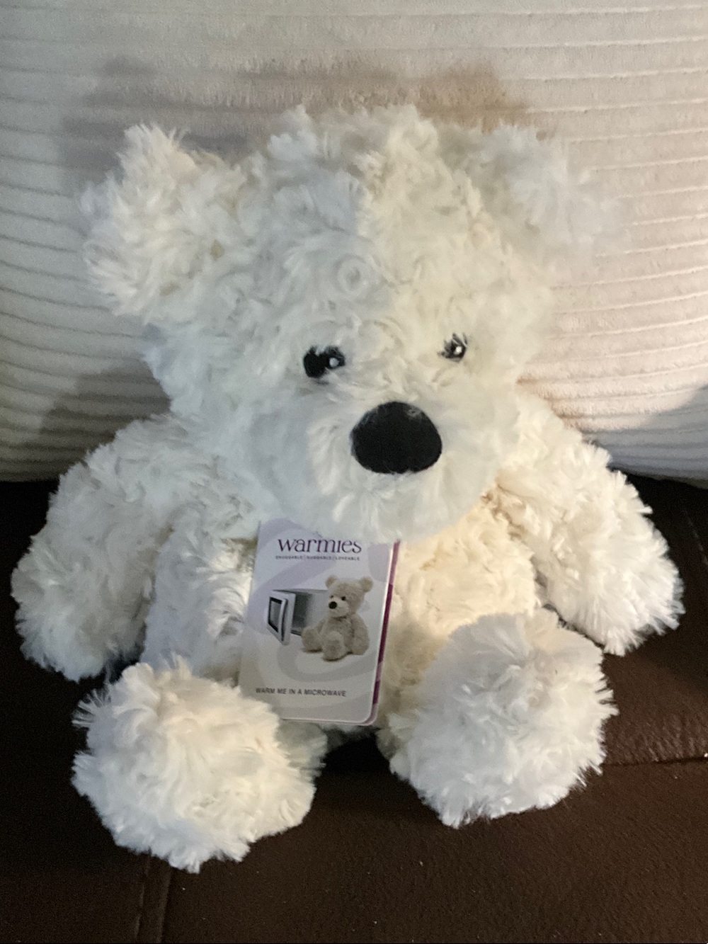 Warmies Plush Teddy Bear - White Microwaveable Stuffed Animal large 13”